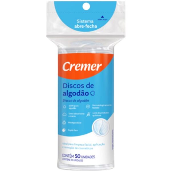 Algodao Face Lisa Cremer 50 Unidades