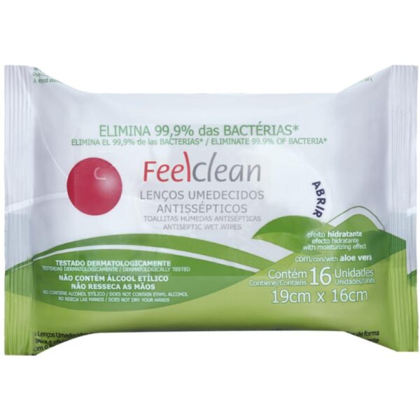 Lencos Umedecidos Antissepticos Feelclean 16 Unidades