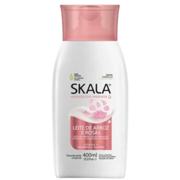 Locao Hidratante Skala Leite Arroz E Rosas 400Ml