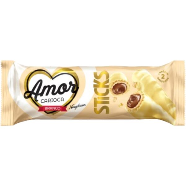 Choc Amor Carioca Sticks Branco 32G