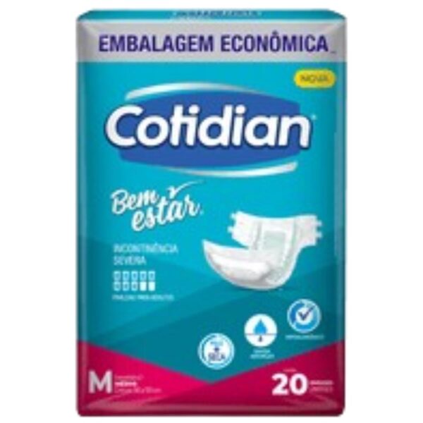 Fralda Cotidian Bem Estar Mega M 20 Unidades