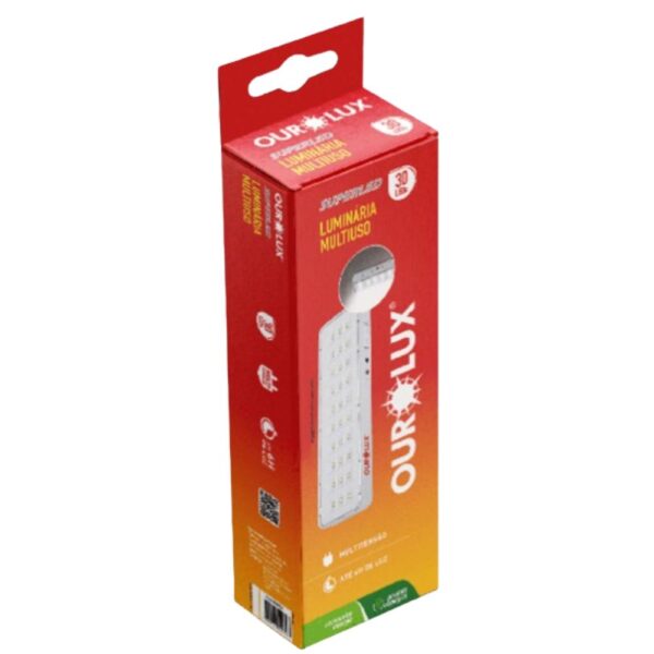 Luminaria Emergencia 30Led 2W Sem Alca