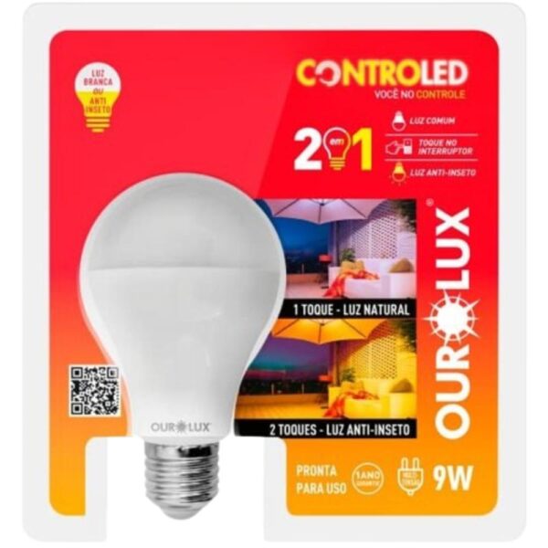 Lampada Controled Ourolux Antinseto Bivolt 9W