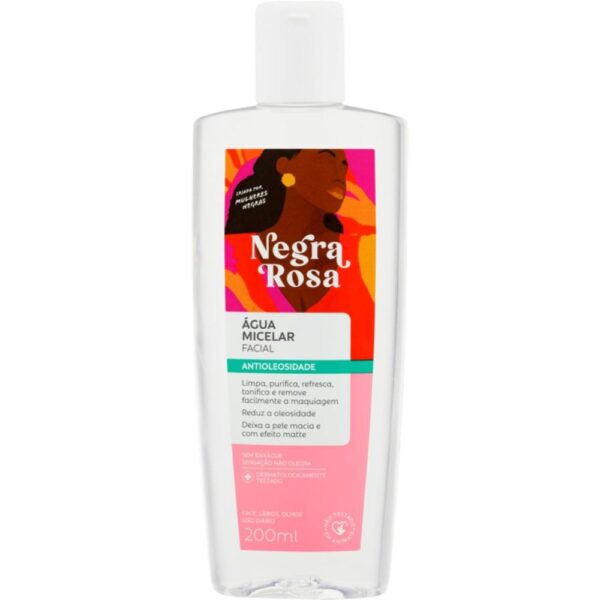 Agua Micelar Facial Negra Rosa 200Ml