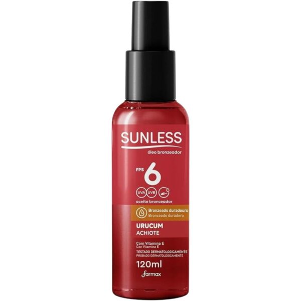 Oleo Bronzeador Sunless Urucum Fps6 120Ml