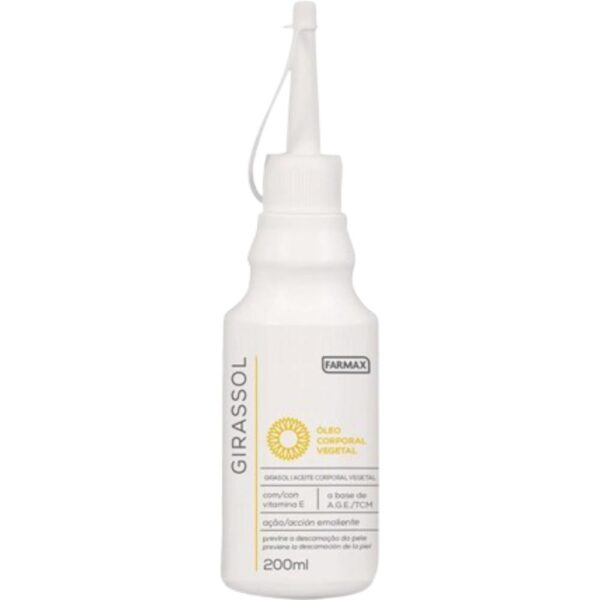 Oleo Corporal Farmax Girassol Com Almotolia 200Ml