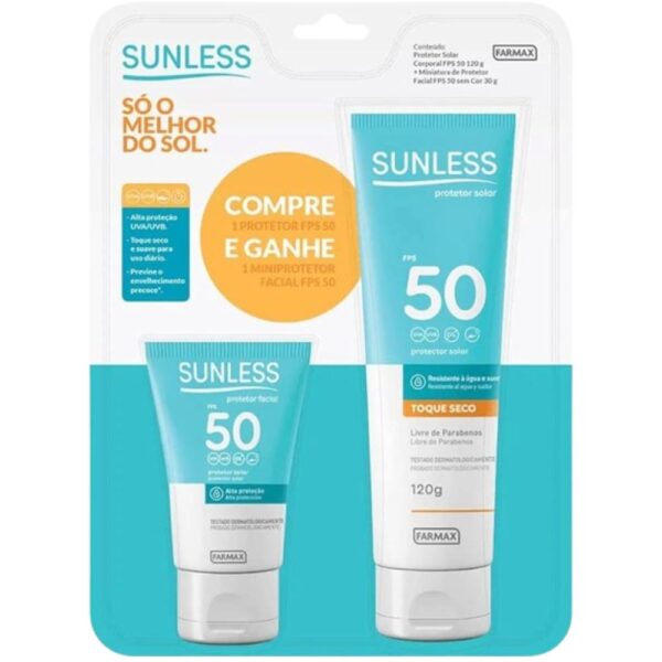 Kit Protetor Sunless Fps50 120G Ganhe Mini Facial 30G