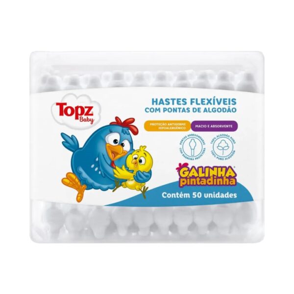 HASTES FLEXIVEIS GALINHA PINTADINHA 50UN