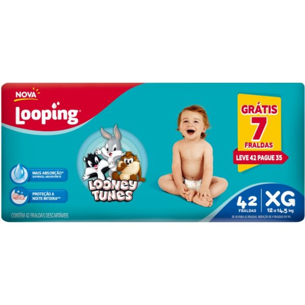 FRALDA LOOPING LOONEY TUNES HIPER XG