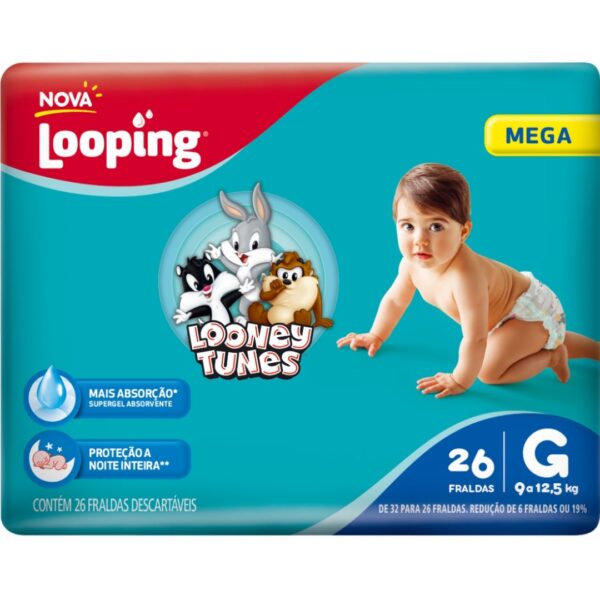 FRALDA LOOPING LOONEY TUNES MEGA G