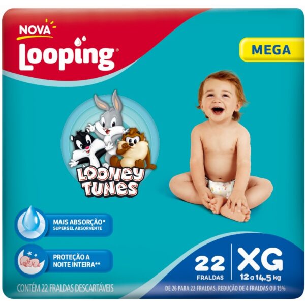 FRALDA LOOPING LOONEY TUNES MEGA XG