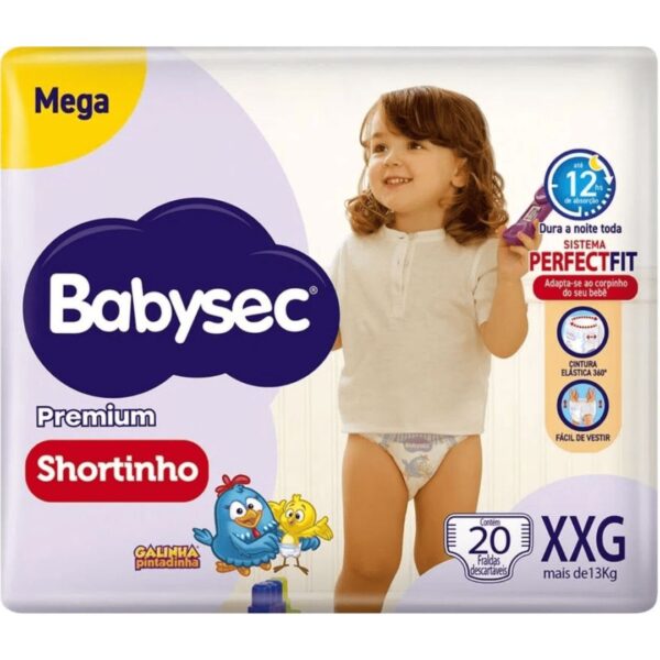 FRALDA BABYSEC PREMIUM SHORTINHO MEGA XXG